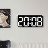 Clear Display LED Wall Clock with Digits, Countdown Calendar and Thermometer Adjustable Brightness for Comfort