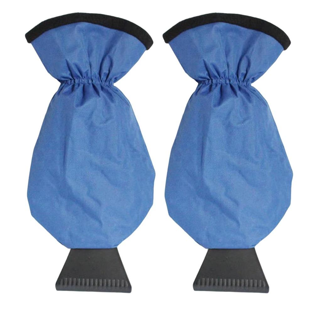 

1Pair Waterproof Auto Snow Ice Scraper Mitt Thicken Car Ice Removal Scraper Gloves Car Windshield синий
