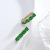 New Emerald Square Cut Zircon Drop Earrings For Women Luxury Natural Zircon With  Rose Gold Earrings Wedding Jewelry