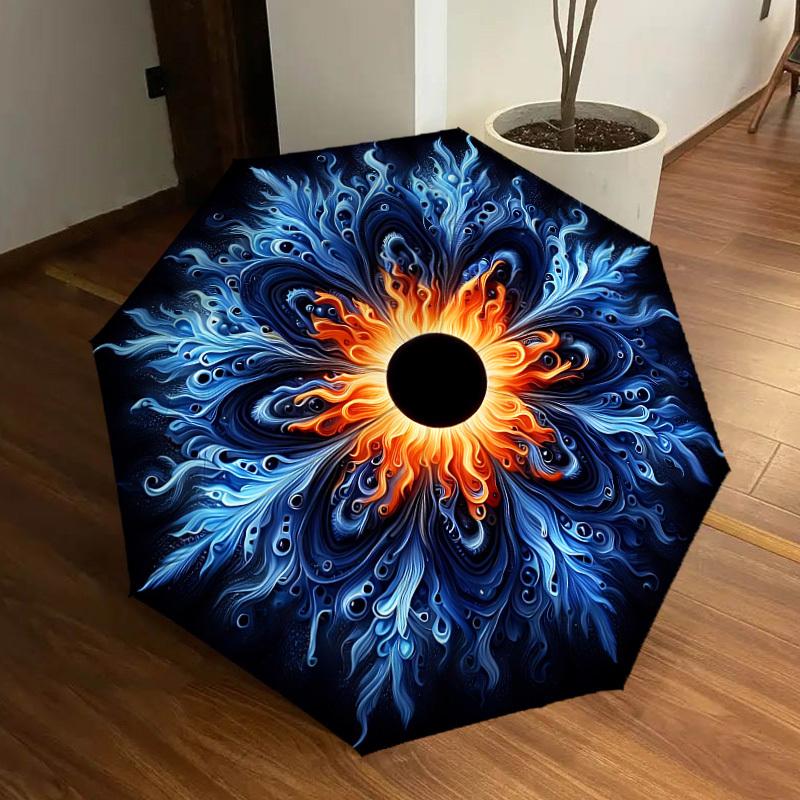 

1pc Cosmic Eye Mandala Automatic Open/Close Umbrella, Folding Compact Umbrella with Lightweight Design for Women/Men yy251011078