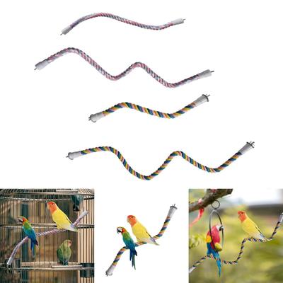Bird Rope Climbing Ropes Bungee Bird Toys Bird Perch Stand Cotton Rope Bird