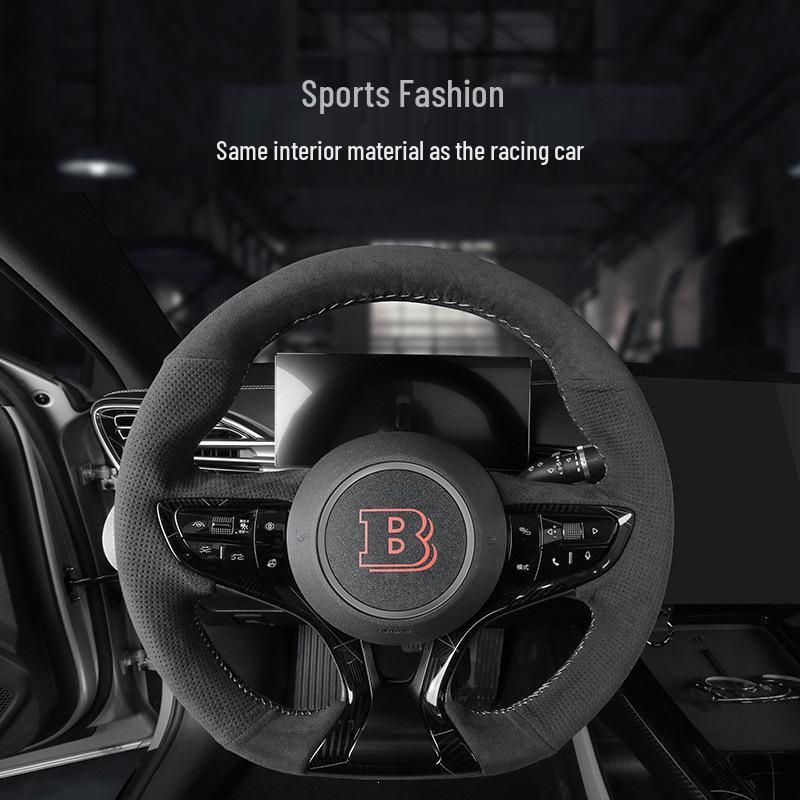 Cloud Realm Suede Anti-Reflective Steering Wheel Logo Sticker