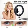 10 Inch Led Selfie Ring Light With Phone Holder Table Arm Stand Photography Lamp For Live Broadcast Streaming