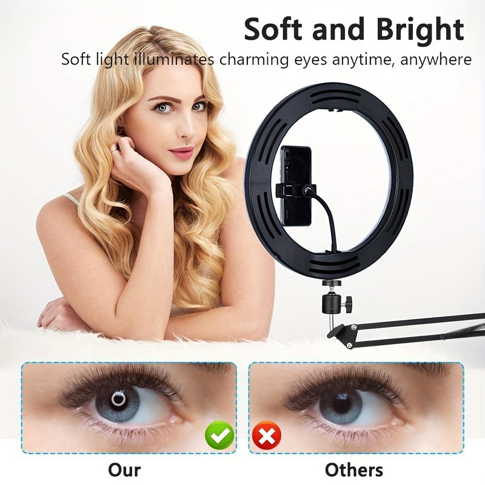 10 Inch Led Selfie Ring Light With Phone Holder Table Arm Stand Photography Lamp For Live Broadcast Streaming