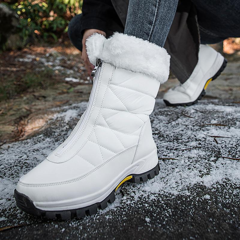35–42 Damen-High-Top-Baumwollschuhe, große, rutschfeste, wasserdichte Damen-Schneestiefel für den Außenbereich