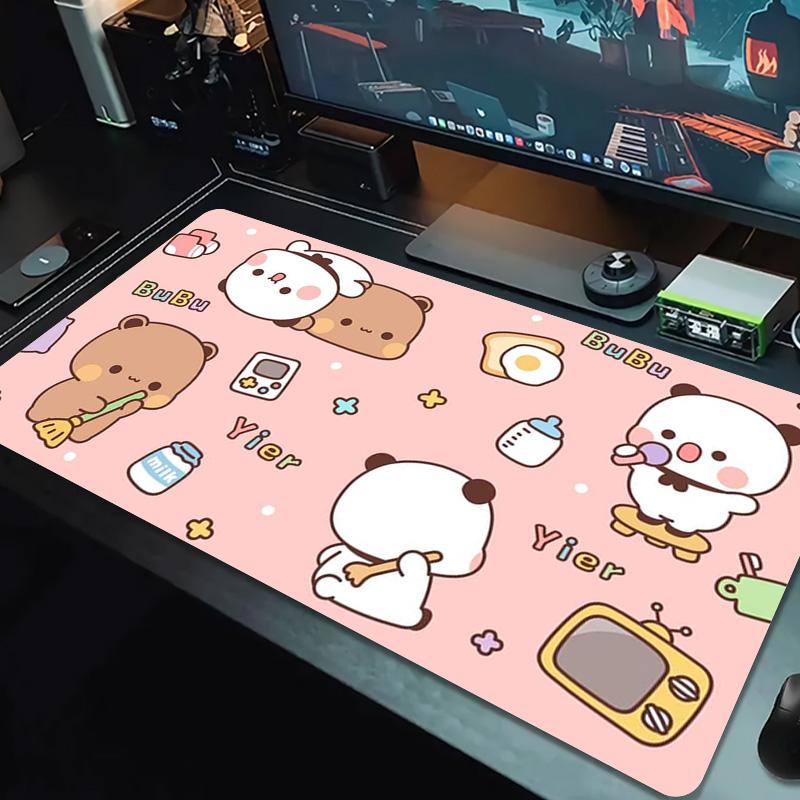 Bubu Y Dudu Color Mouse Pad Large Gaming Table Cushion Non-slip Laptop Tablet Big Mousepad XXL Mat Mini PC Playmat With Lock Edge