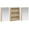 Bathroom Cabinet Set 3 Pcs 100 X 10.5 X 50 Cm Particleboard