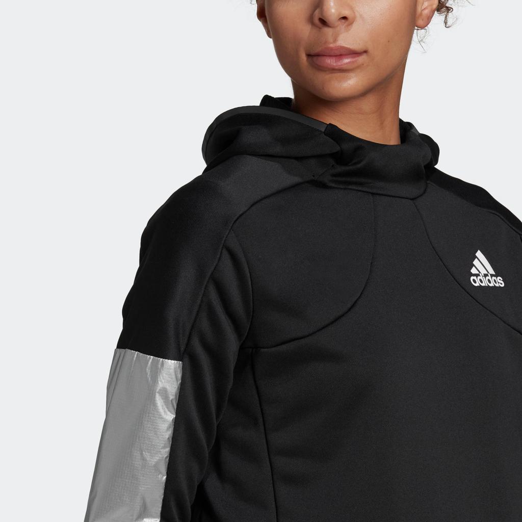 adidas Women's Black Space Hoodie Running Sweatshirt GK6994