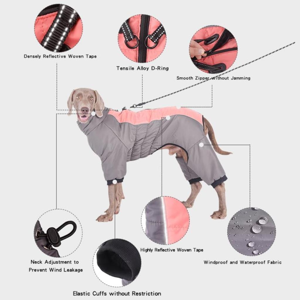 BiJiBiBog Abrigos y Chamarras,Chaqueta para Mascotas Cálida y Resistente al Viento,Abrigos para Perros para Clima Frío, Chaquetas de Invierno Cálidas