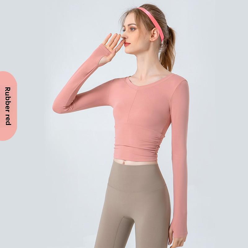 Women's autumn and winter long sleeved skin friendly yoga fitness top