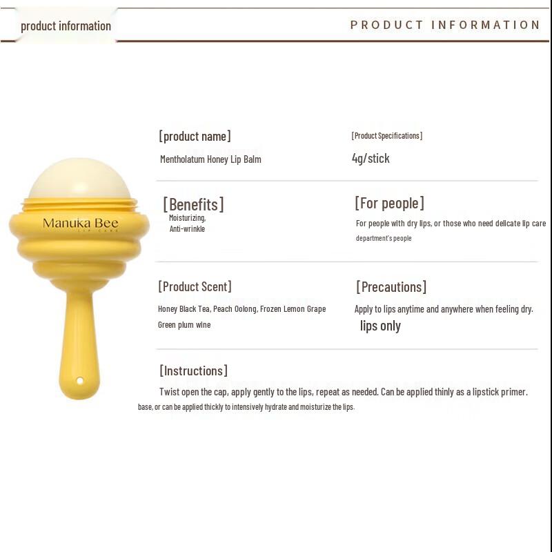 Manuka bee Lollipop Moisturizing Lip Balm