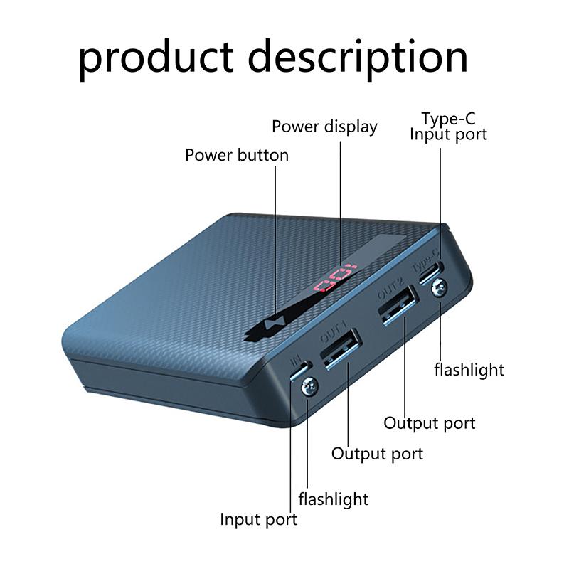 Încărcător Telefon Mobil Carcasă Detașabilă DIY Baterie 5*18650 Carcasă Baterie Externă 10W Dual USB Suport Cutie Depozitare Baterii