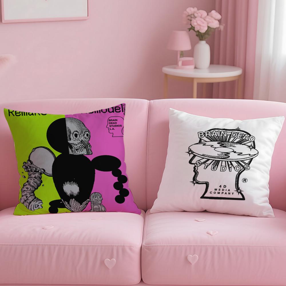 Fashion Bbrain Deadable Cushion Cover Soft EasyWash Pillow Case Versatile for Couch Bed Travel and Office