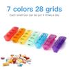 Portable 7 Days 28 Grids Weekly Colorful Pill Case Storage Box Travel Medicine Box Holder Tablet Organizer Medicine Pill Box