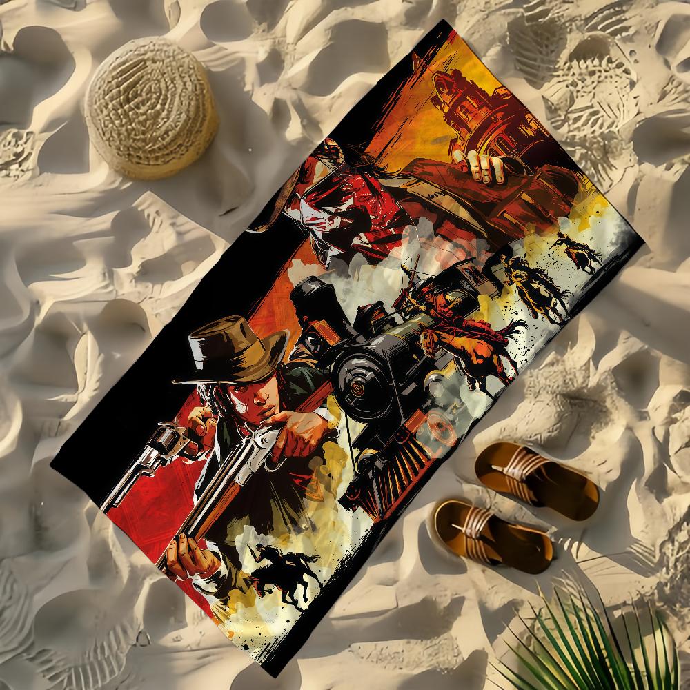 R-Red Dead R-Redemption 2 Towel Yoga Gym Yoga Gym Lightweight Portable for Swimming Beach Travel Sports Accessories Sandproof