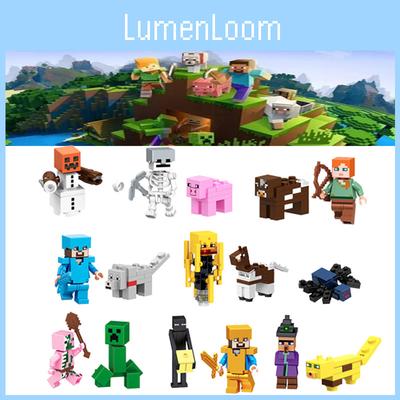 Minecraft Téma 16ks Stavebnice Pro Dekoraci Dortů A Diy Figurky Sada
