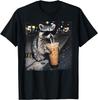 Raccoon Rigolo Buvant du Café Glacé Meme Animal Rigolo T-shirt Raccoon