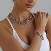Irregular Rhinestone Necklace Zinc Zinc Alloy Women's Fashion Jewelry Necklace Bracelet Banquet Accessory