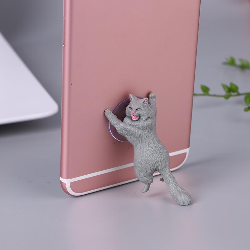 Kawaii Cute Cat Desktop Phone Holder Lovely Stand Lazy Bracket Universal Phone Suction Cup Stand for IPhone Samsung Huawei Xiaomi