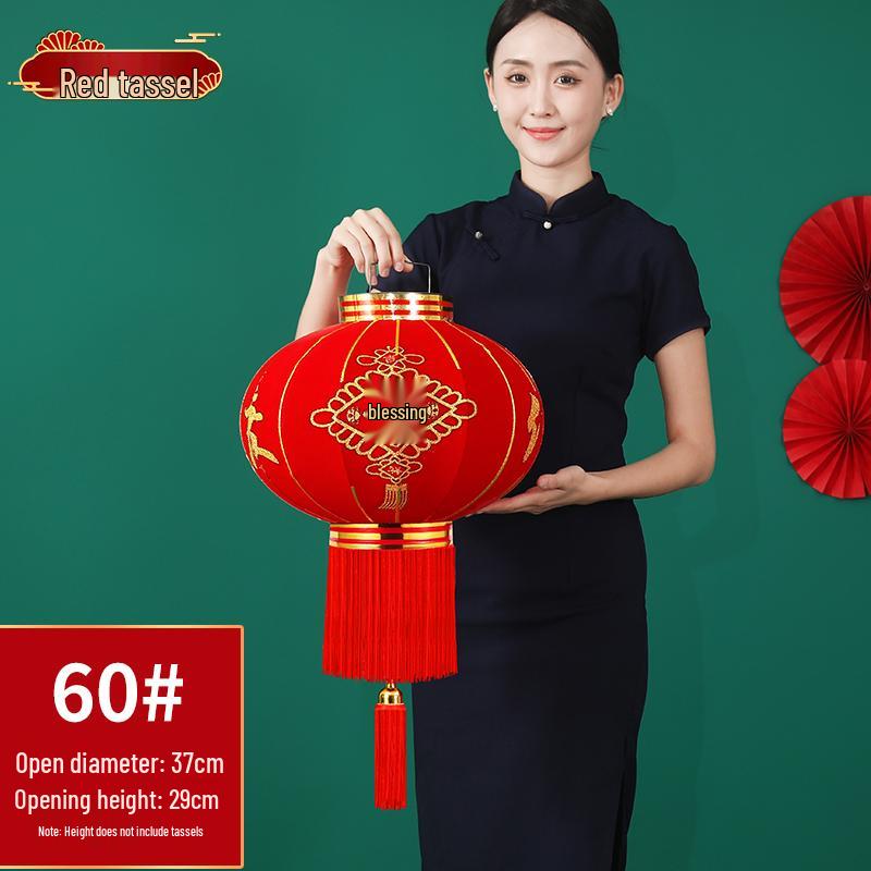 2026 New Style Red Lantern Pair for Main Entrance - Spring Festival Celebration Decor