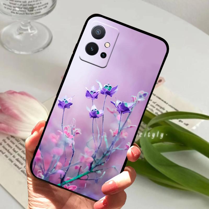 For Vivo Y55 5G Case V2127 V2154 Cool Soft Silicone TPU Black Matte Phone Cover For VIVO Y55s 2023 Coque Bumper T1 5G Funda Capa