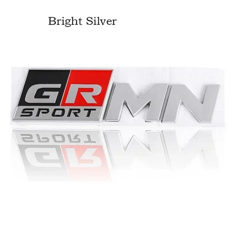 3D Metal GR Sport MN GRMN Letters Car Fender Rear Trunk Badge Emblem Sticker For RZ RC RS Corolla Camry Prius Accessories