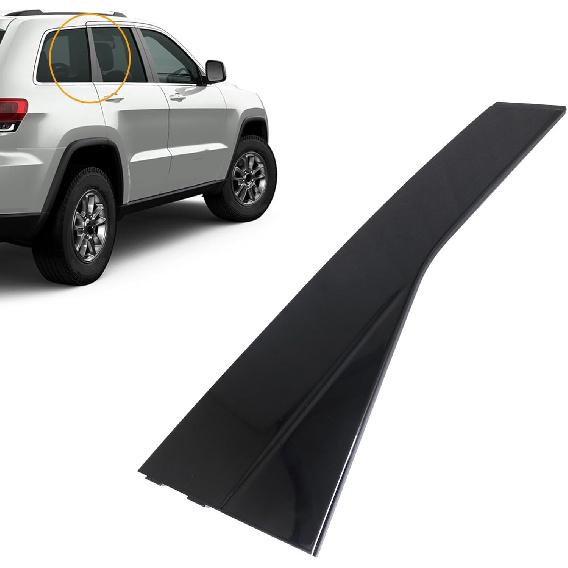 GXARTS Exterior Right Side Rear Door C Pillar Trim Window Cover Trim Applique 57010448AJ 57010448AK Compatible with Jeep Grand Cherokee 2011 2012