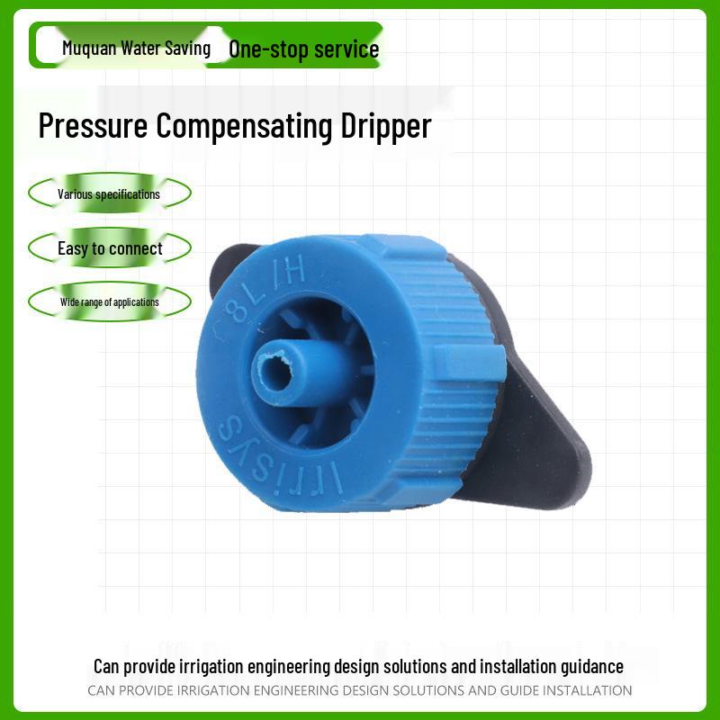 Detachable & Washable Pressure Compensating Dripper for Orchard/Greenhouse - 4L/8L Capacity for Fruit Trees & Potted Plants, Compatible with PE Pipe.