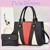 Pu Large Capacity Handbag With Zipper Compartments For Daily Use