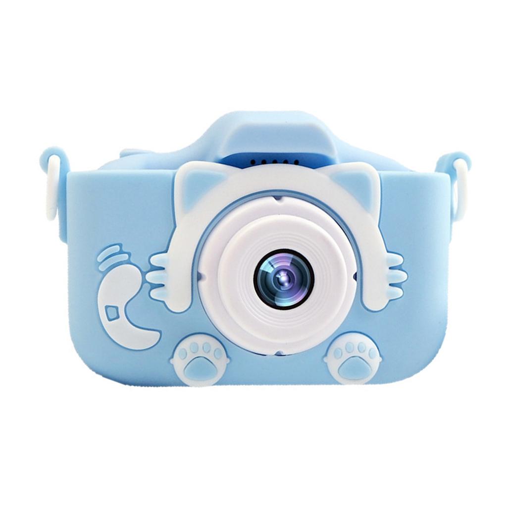 Mini Tragbare Kinderkamera mit Doppellinse für Foto- und Videoaufnahmen, Niedliches Katzen-Spielzeugdesign Digitale Videokamera