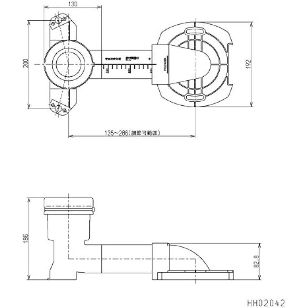 TOTO HH02042 drain adjuster body
