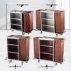 Hotel Linen & Room Service Cart – Stainless Steel Double-Sided Trolley for Cleaning & Sanitation.