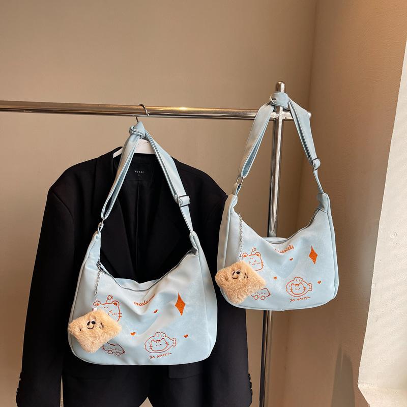 2025 New Cute Foreign Style Niche Design Fashion Leisure Simple Commuting Texture Foreign Style Shoulder Tote Bag