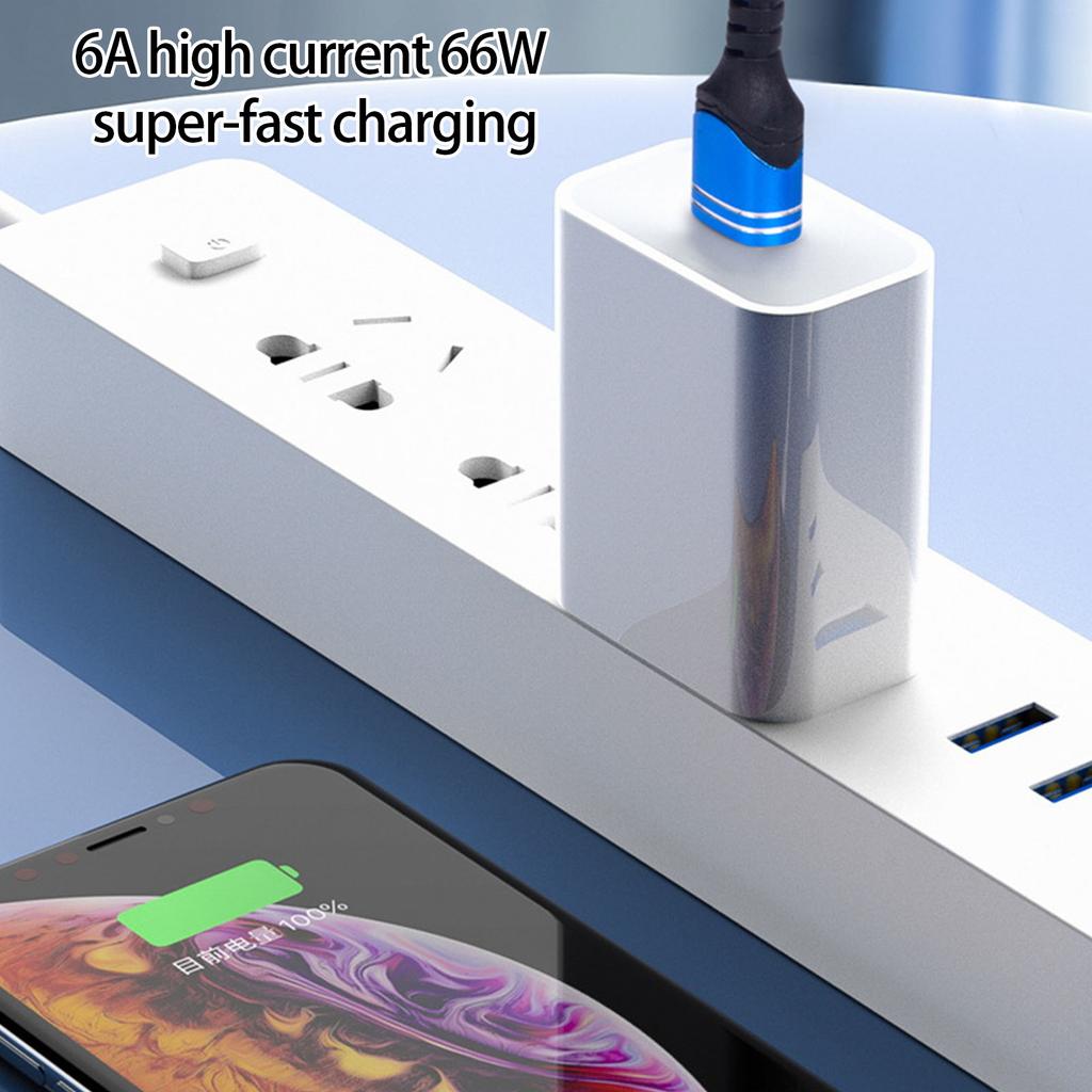 5A 66W Rapid Charge Braided USB C Cable High Durability Fast Charging Solution For Smartphones Tablets On The Go