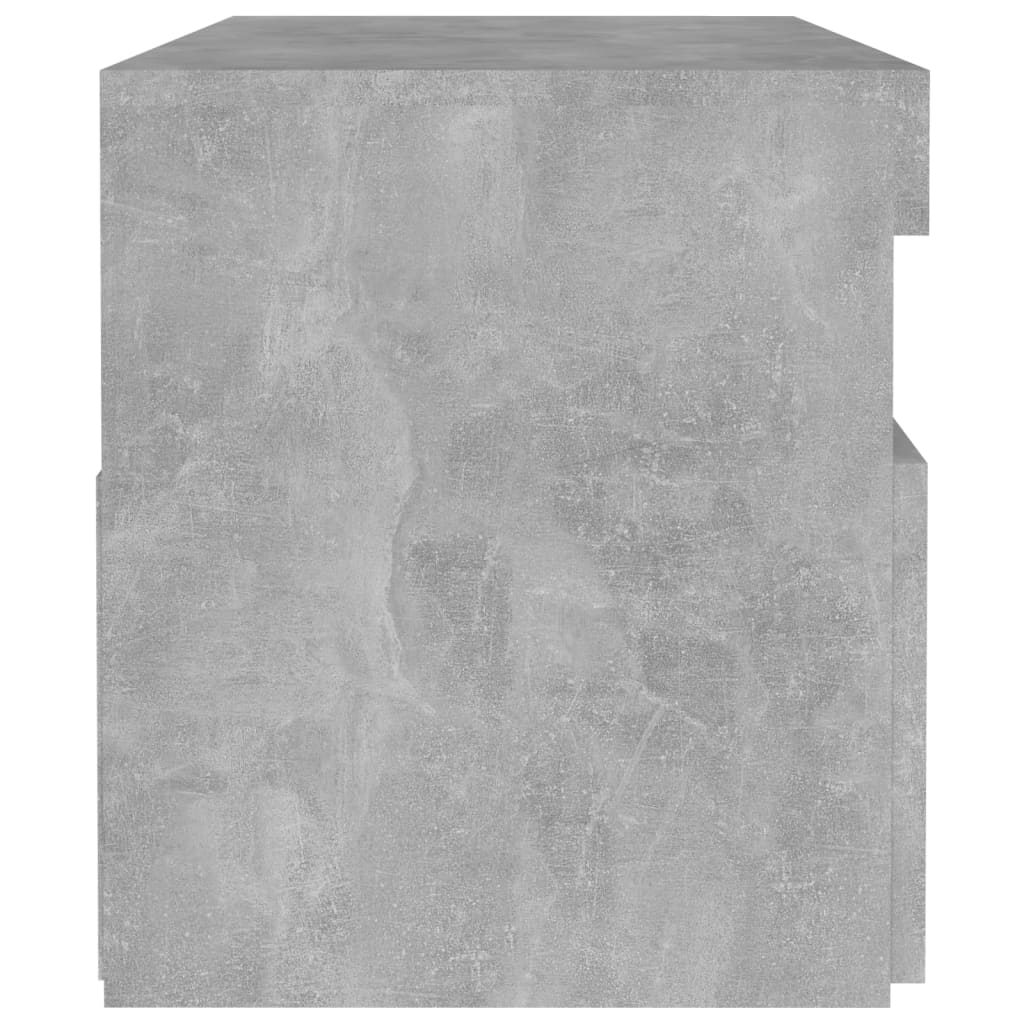 Nightstands with LED Lights 2 Pcs Concrete Grey 60 X 35 X 40 Cm