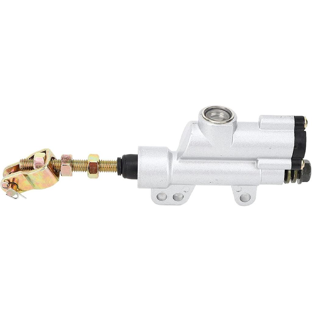 Universal Rear Brake Master Cylinder, Rear Foot Brake Hydraulic Master Cylinder Pump for Motorbike ATV Dirt Bike(Black)