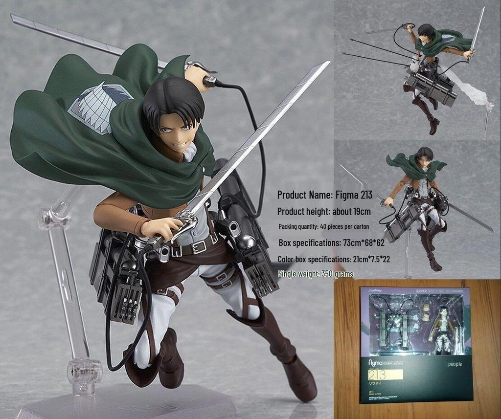 Attack on Titan: Captain Levi, Eren, and Mikasa Action Figures