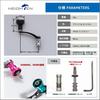 HEIGHTEN 56mm Reel Handle with 24mm TPE Knob for Shimano Daiwa Universal Spinning Reel TPE Series (Black & Gunmetal) (476)