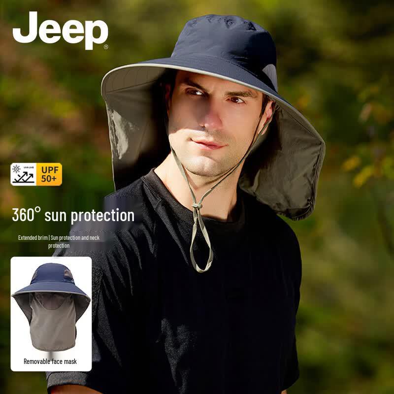 JEEP Men s Outdoor UPF50+ Sun Protection Hat with Neck Flap