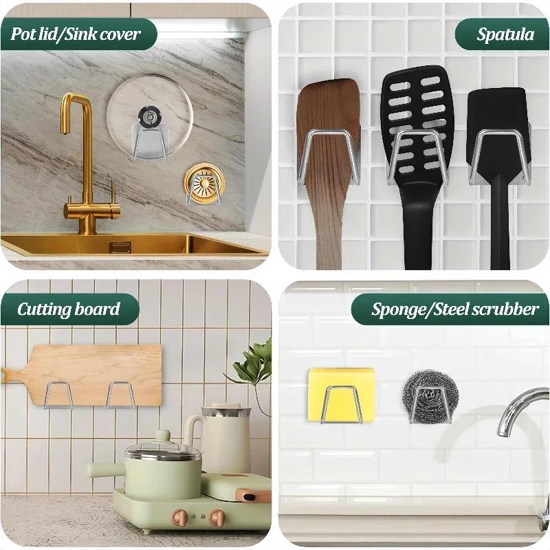 Küchenzubehör Küchenspüle Schwammhalter Regal Klebehalter Abtropfgestell Wandhaken Zubehör Aufbewahrungsorganisator