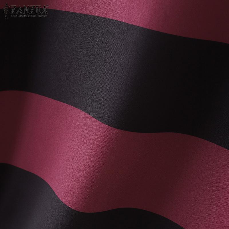 ZANZEA Dámská letní tílka bez rukávů s klopou a pruhy