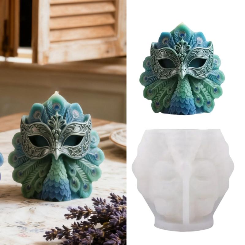 Halloween Feather Eye Mask Silicone Mold Multipurpose Silicone Mould For Resin Casting Handmade Candle Soap Candy Making