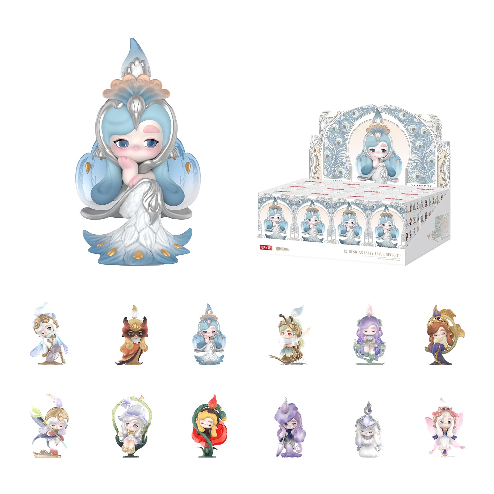 POP MART CHAKA Luminous Reverie Series [Assorted Box of 12] Pop Mart Gachapon Blind Box Figures, Plastic Models, Premium Toys, Soft Vinyl, Original Ch