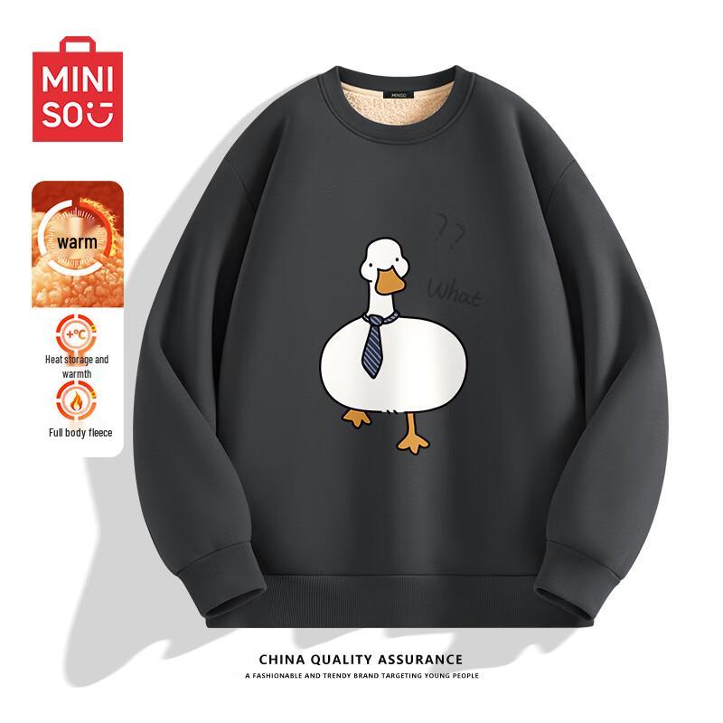 

MINISO Men s Lamb Fleece Pullover Sweatshirt 2XL