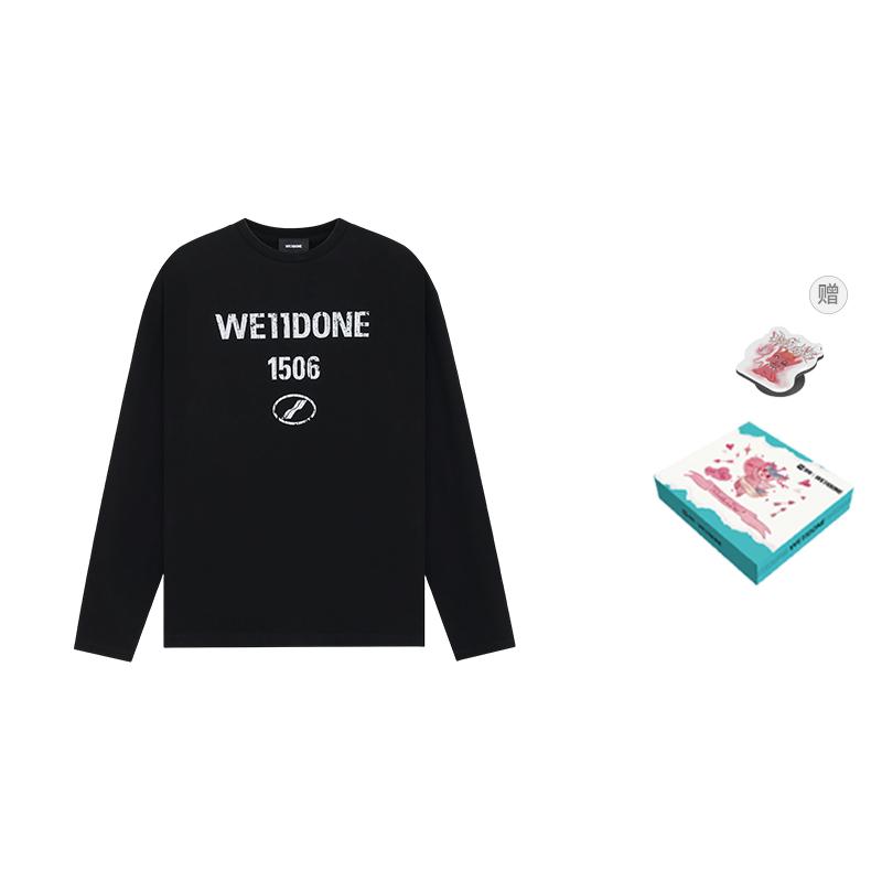 WE11DONE SS25 T Shirt Unisex Black WD-TT1-25-768-U-BK