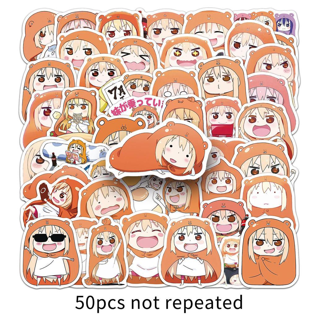 50 Himouto! Umaru-chan Anime Aufkleber - Niedliche Wasserdichte Cartoon-Deko für Thermosbecher & Computer