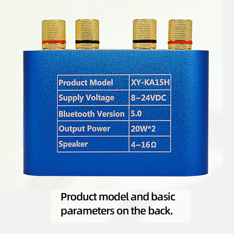 Bluetooth 5.0 Digital Audio Power Amplifier S Class D Mini HiFi Stereo 200W *2 12V/24V Home Car USB Music Sound Card AMP Speaker