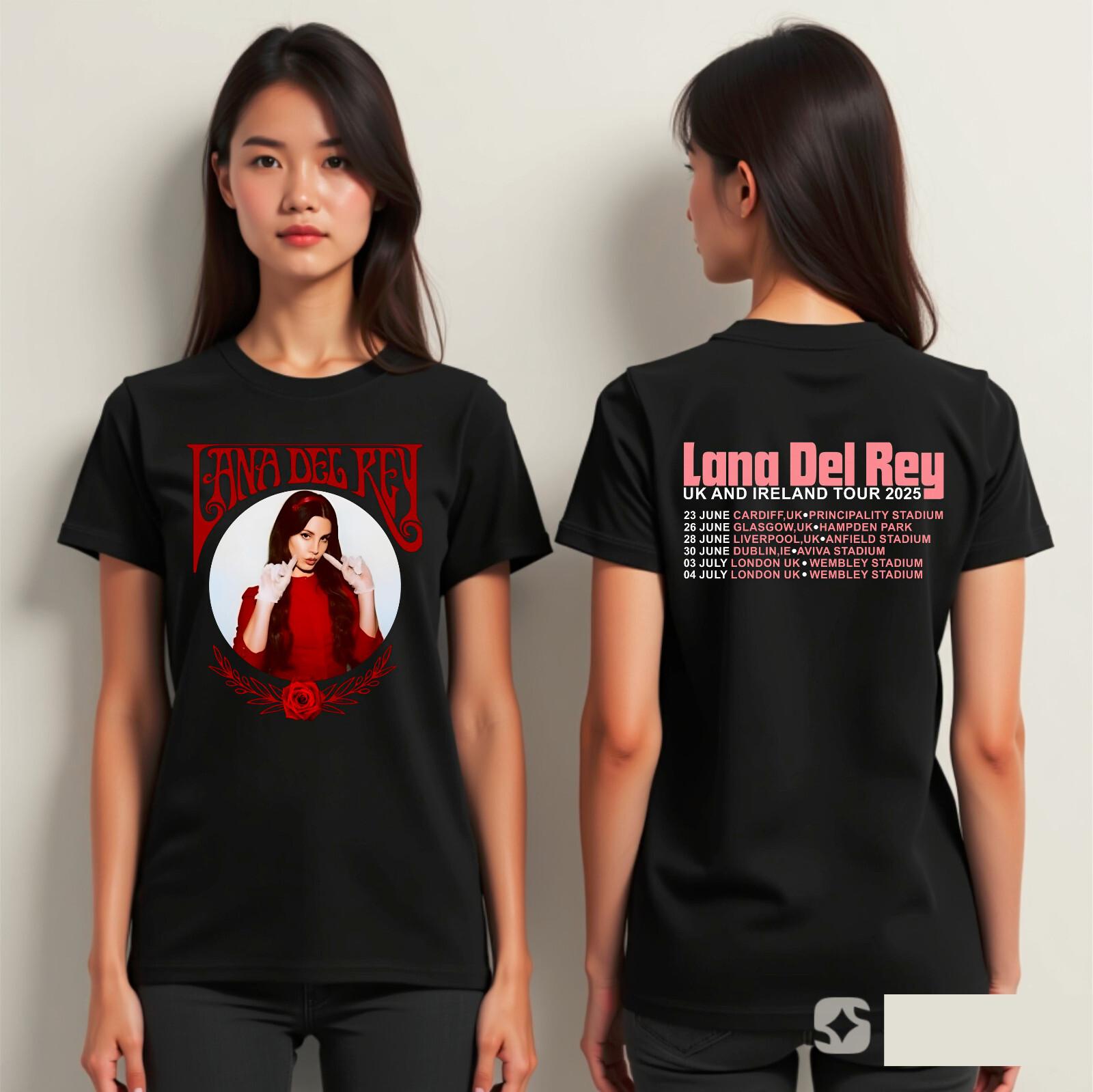 Lana Del Rey Uk Ireland Tour 2025 Summer Tee T-Shirt XXL