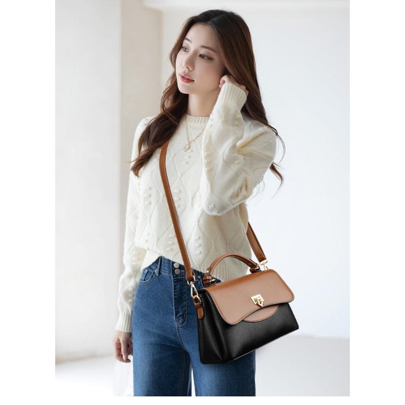 New Fashion All Match Color Handbag Trend Large Capacity Three Single Shoulder Crossbody Bag