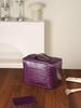 Crocodile Pattern Cowhide Makeup & Toiletry Bag: Portable, High-Capacity, Travel-Ready.